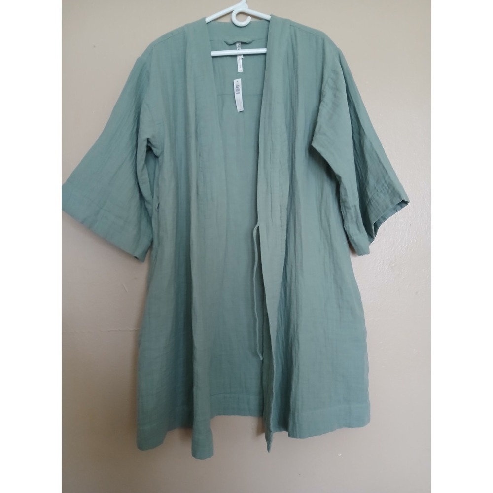 Soma Robe Medium S/M Pockets Comfort Lounge Muslin Cotton Gauze New NO BELT